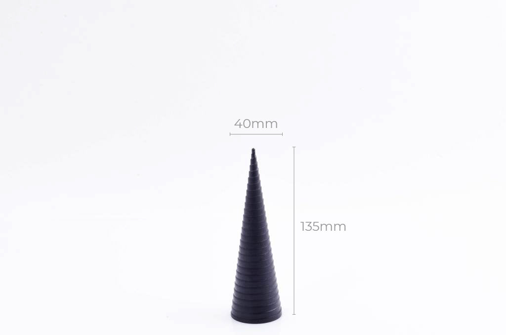 Cream Cone Conical | Ribbed